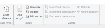 Greyed out Zotero buttons in Textmaker